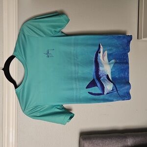 Guy Harvey Teal Graphic Tee